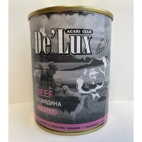 Корм для собак консервы ACARI CIAR DE`LUX DOG BEEF PATE 85%