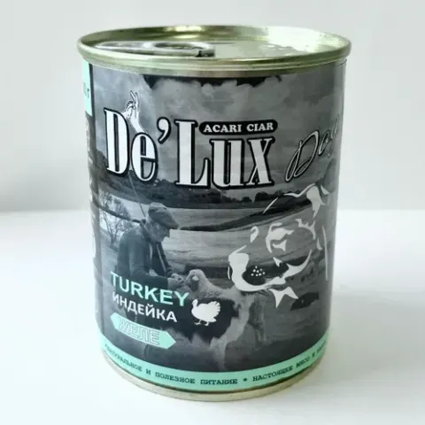 Корм для собак консервы ACARI CIAR DE`LUX DOG TURKEY
