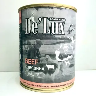 Корм для собак консервы ACARI CIAR DE`LUX DOG BEEF PATE 98%