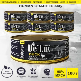 Корм для собак консервы ACARI CIAR DE`LUX DOG DUCK SLICES